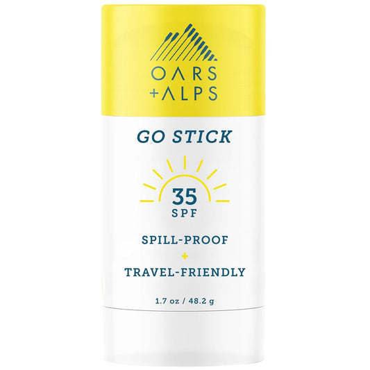 Oars + Alps Go Stick Clear SPF 35 Face Sunscreen, Skin Care Infused with Vitamin E and Antioxidants, Water and Sweat Resistant, TSA Friendly, 1.7 Oz, 1 Pack | alldaygood beauty