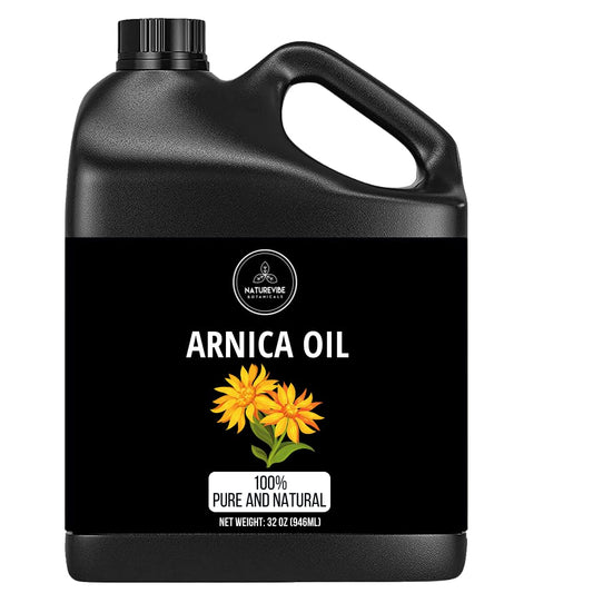 Naturevibe Botanicals Arnica Oil 32 Ounces | 100% Pure and Natural | Great for Skin Care and Hair Care | alldaygood beauty