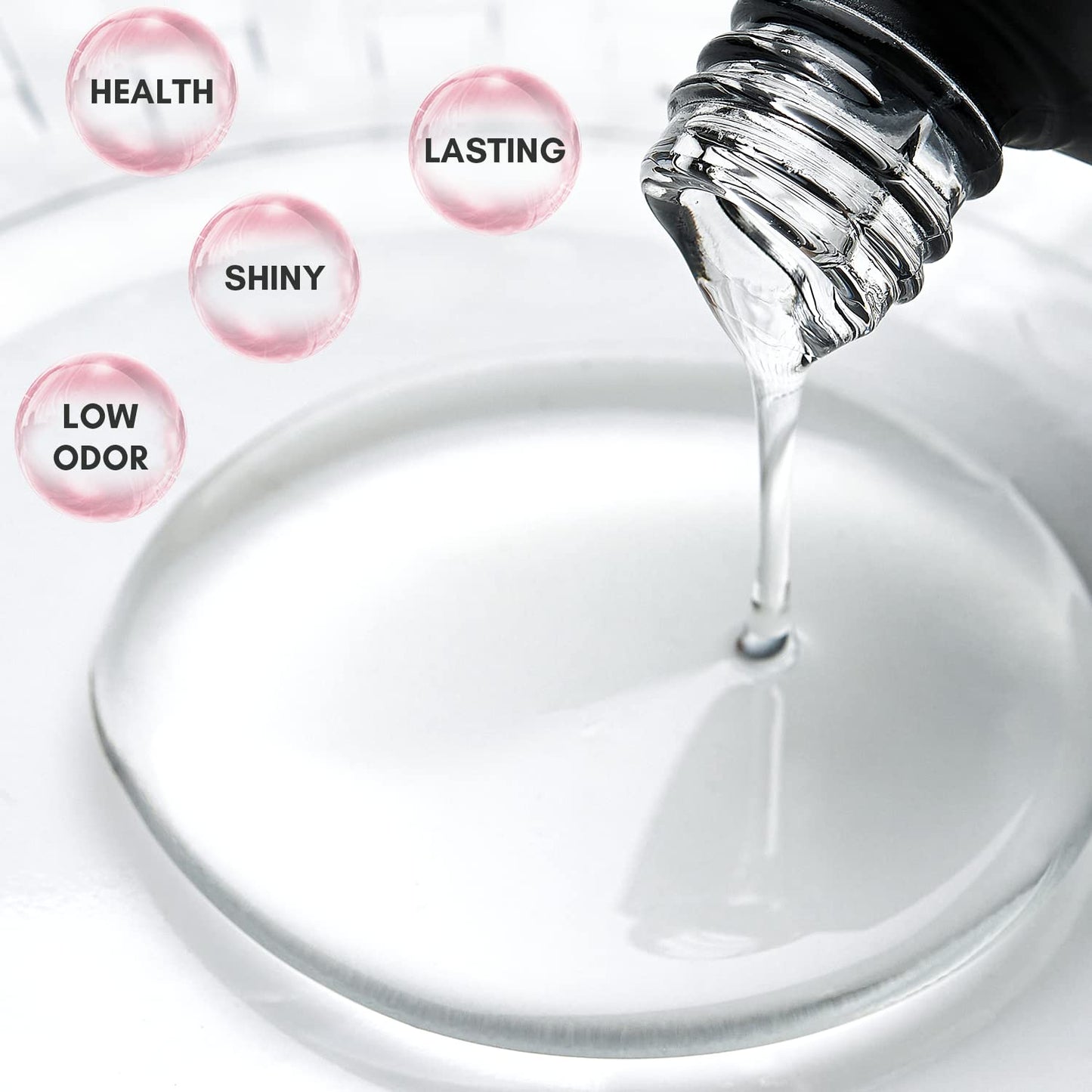 Makartt Nail Strengthener Gel Base & Top Coat Kit, 3Pcs 8ML, Long-Lasting Base & No Wipe Top Coat for Damaged Thin Nails, UV/LED Lamp Required, Promotes Nail Growth