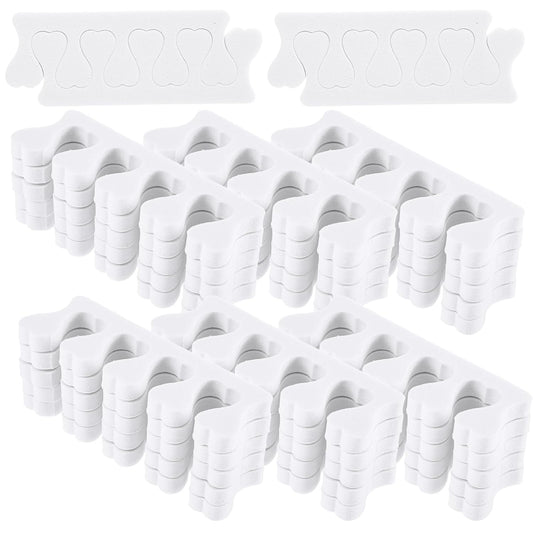 400 PcsToe Separators Pedicure Tool Kit Soft Toe Spacers for Pedicures Spreaders Finger Dividers for Women Men Feet Nail Toenails Art Painting Polish Spa(White)