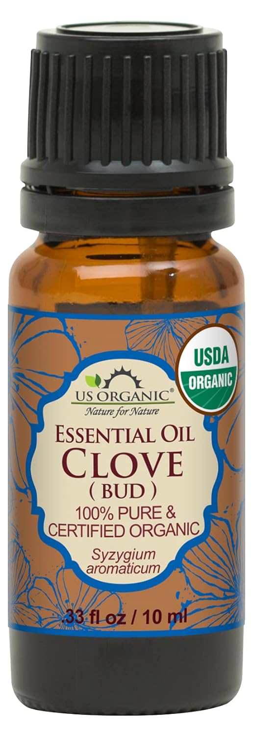 US Organic 100% Pure Clove Bud Essential Oil - USDA Certified Organic, Steam Distilled (10 ml) | alldaygood beauty