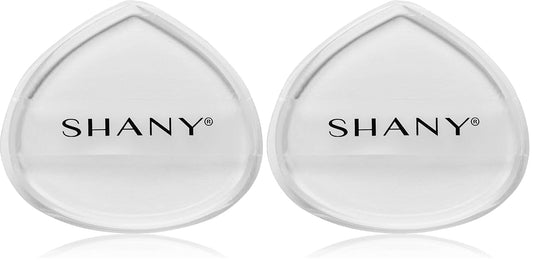 SHANY Stay Jelly Silicone Sponge - Clear & Non-Absorbent Makeup Blending Sponge for Flawless Application with Foundation - CONE (Pack of 2)