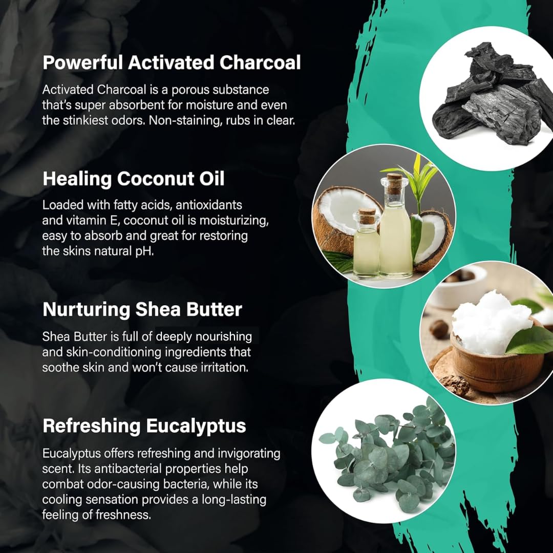 PiperWai Natural Deodorant Cream for Women & Men | Aluminum Free with Activated Charcoal & Magnesium | Vegan Shark Tank Product | 2 oz Scented Jar 2-Pack