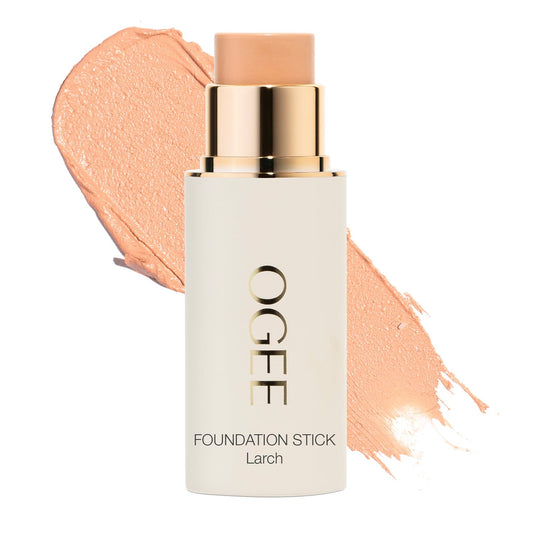 Ogee Sculpted Complexion Foundation Stick (Larch 2.25C - Light Medium, Beige Undertones) Full Coverage Foundation Makeup - Instantly Balance & Even Complexion - 70% Organic Ingredients | alldaygood beauty
