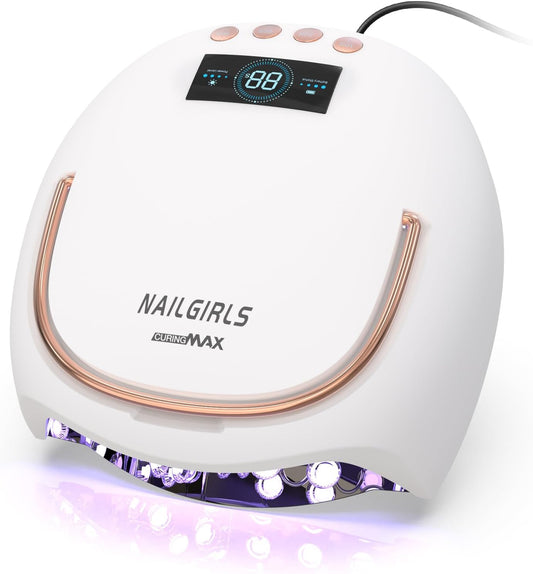 NAILGIRLS 80W UV LED Nail Lamp, Auto-Sensor LCD Display, UV Light for Gel Nails with 4 Timers Flash Cure for Gel Polish, Professional Nail Dryer Fast Curing Lamp Nail Art Tools for Women Girls | alldaygood beauty