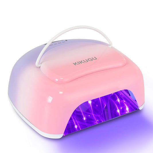 Cordless Rechargeable UV LED Nail Lamp,96W UV Light for Gel Nails with Metallic Reflector & Metal Base, Fast Curing Lamp Manicure,Pedicure,Ideal for Nail Salon(Orange Purple) | alldaygood beauty