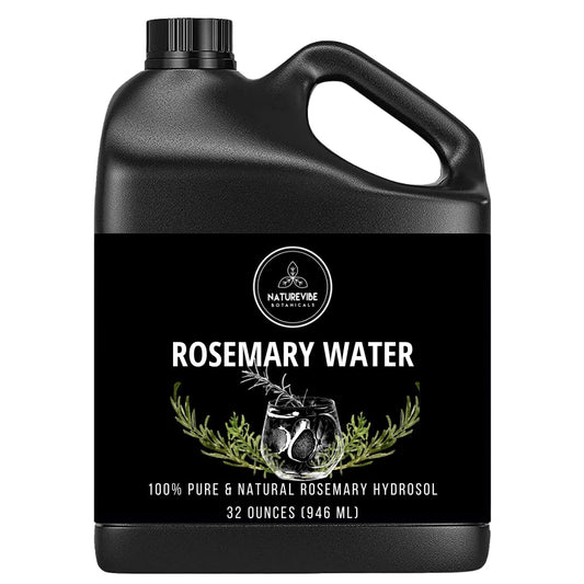 Naturevibe Botanicals Rosemary Water 32 Ounces | 100% Pure and Natural | Great for Skin Care and Hair Care | alldaygood beauty