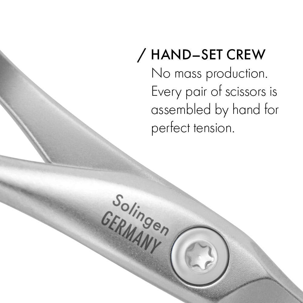 GERMANIKURE 4pc Mini Professional Manicure Set in Suede Case - FINOX Stainless Steel Tools Made in Solingen Germany, Glass Nail Care Supplies Made in Czech Republic