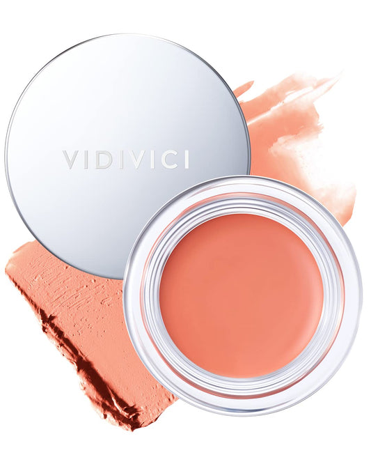 VIDIVICI Millennial Glow Cream Blush 02 Rosy Dahlia - Creamy Face Cheek Blusher for Smooth & Silky Skin - Soft Satin Finish with Natural Color - For Fair to Light Skin Tone, 0.21 oz.