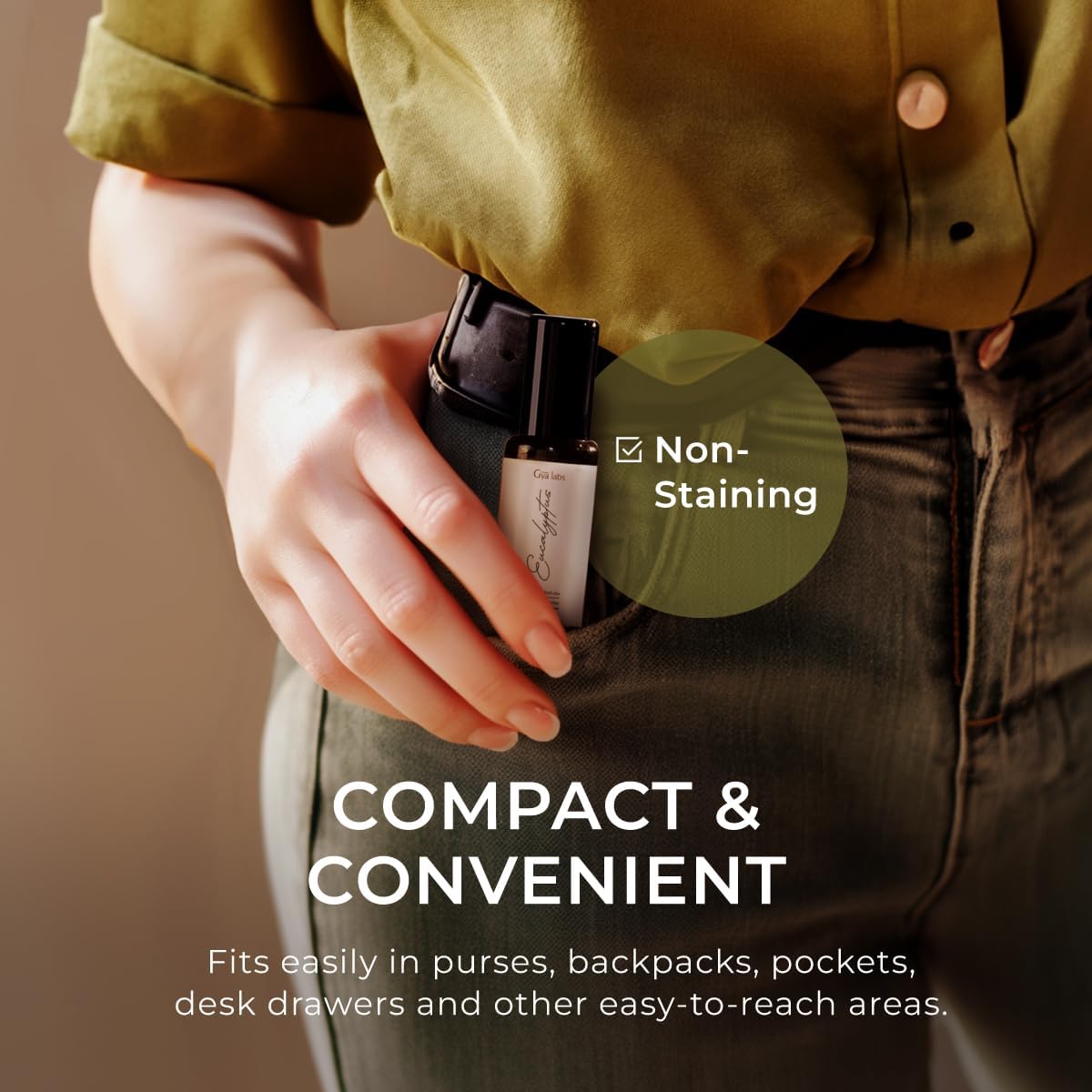 Gya Labs Eucalyptus Essential Oil Roll on for Soothing Comfort - 100% Pure Natural Eucalyptus Oil Roller for Skin, Relaxing Aromatherapy, Travel Size (0.34 Fl Oz)