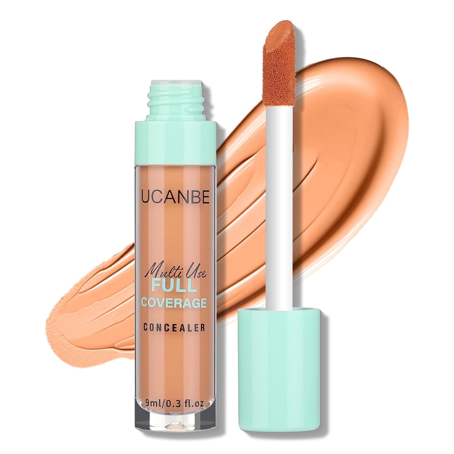 UCANBE Liquid Concealer Stick, Conceals, Covers, Highlights, Medium to Full Coverage Hydrating Color Corrector Face Makeup for Under Eye Dark Circles, Redness, Dullness, Fine Lines - Orange