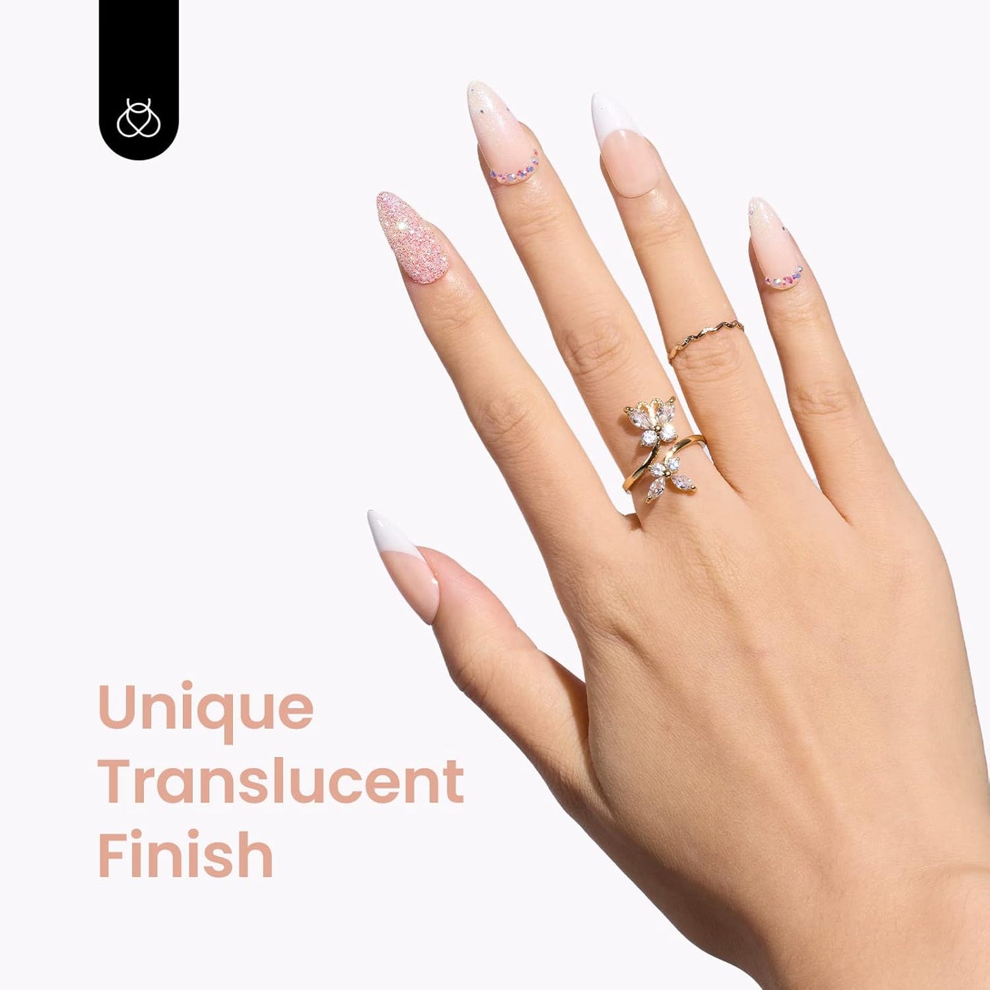 Beetles Nude Gel Nail Polish - 15ML Neutral Nude Pink Jelly Gel Polish Nail Concealer Sheer Translucence Effect Soak Off Uv LED Cashmere Nude French Nail Art Manicure Gift for Women