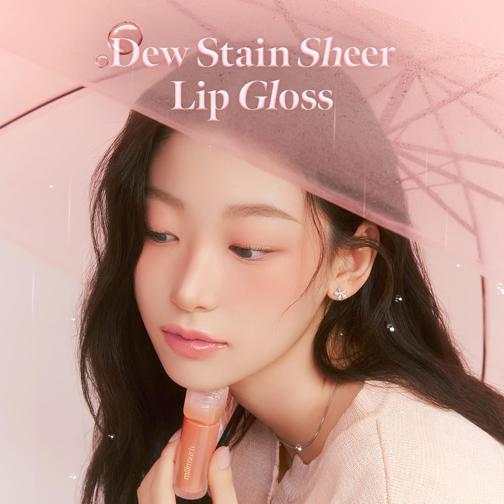 MILKTOUCH Dew Stain Sheer Lip Gloss (06 Rose Demure, 0.14 Fl Oz (Pack of 1))
