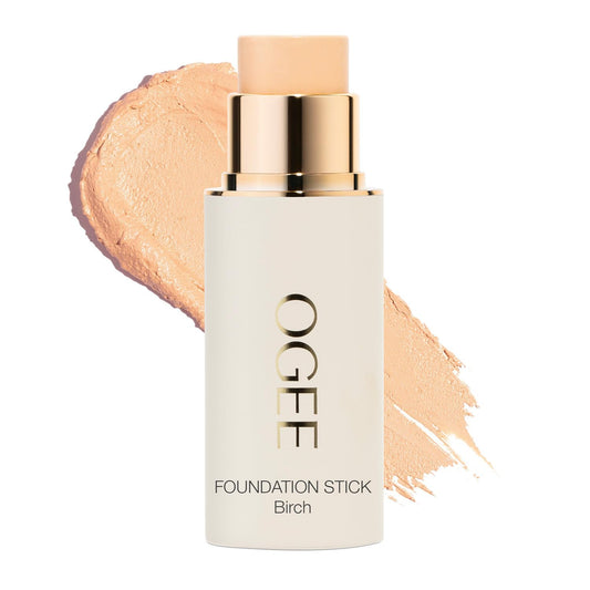 Ogee Sculpted Complexion Foundation Stick (Birch 0.25N - Fair, Neutral Undertones) Full Coverage Foundation Makeup - Instantly Balance & Even Complexion - 70% Organic Ingredients | alldaygood beauty