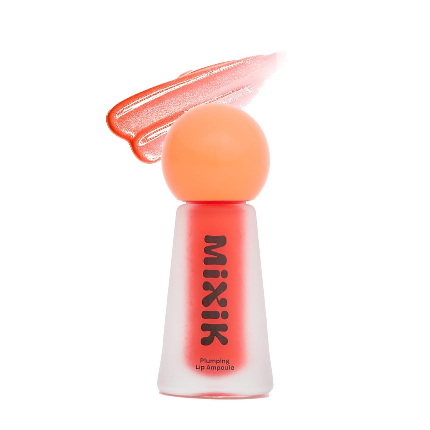 MIXIK Plumping Lip Ampoule, Hydrating Lip Gloss Plumping Ampoule made with Shea Butter & Argan Kernel Oil leaving Lips Plump, Smooth and Glossy, promotes Vibrant High-Gloss Plump Lips (Poppy Plump)