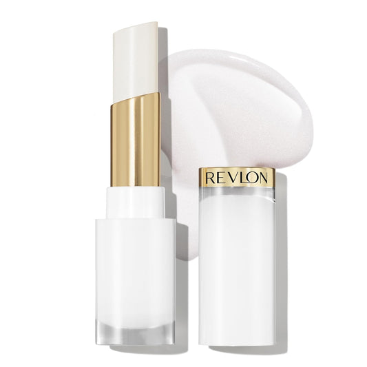REVLON Super Lustrous Glass Shine Balm, Hydrating Tinted Lipstick, Sheer, Glossy Shiny Finish, 001 Sparkling Quartz, 0.11 oz | alldaygood beauty