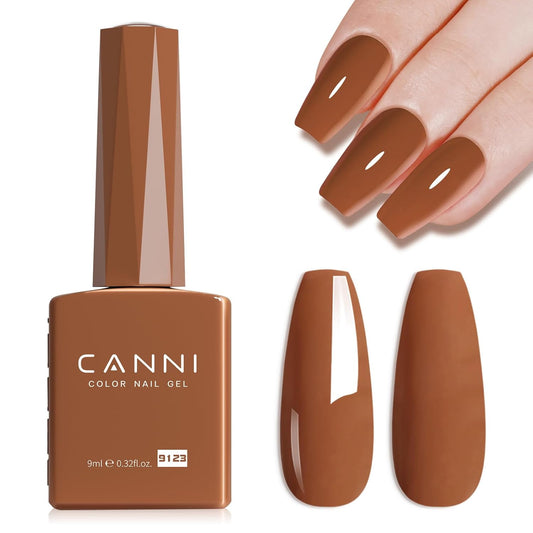 CANNI Brown Gel Nail Polish, 1Pcs Caramel Coffee Brown Color High Gloss Soak Off UV Nail Polish Gel Manicure Salon DIY | alldaygood beauty