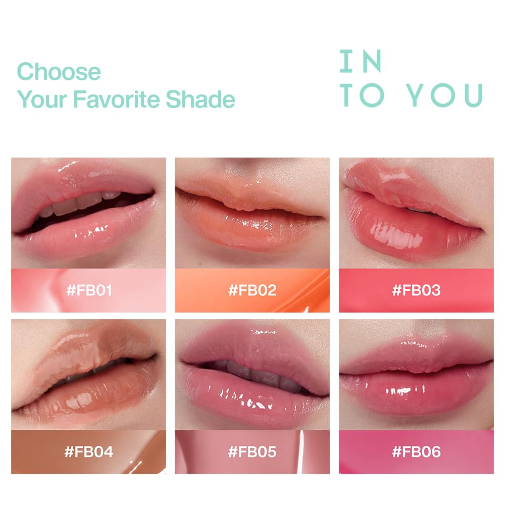 INTO YOU Frozen Glow Lip Balm, Hydrating Lip Gloss, Shine Finish, Nourishing Sheer Tint Pudding Pot with Vitamin E and Seed Oil, Plumping, Moisturizing Lip Makeup, 0.18oz, FB04 Nude Brown