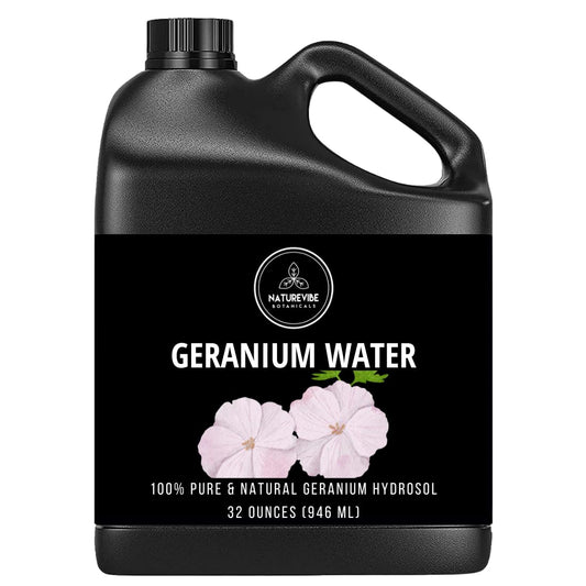 Naturevibe Botanicals Geranium Water 32 Ounces | 100% Pure and Natural | Great for Skin Care and Hair Care | alldaygood beauty
