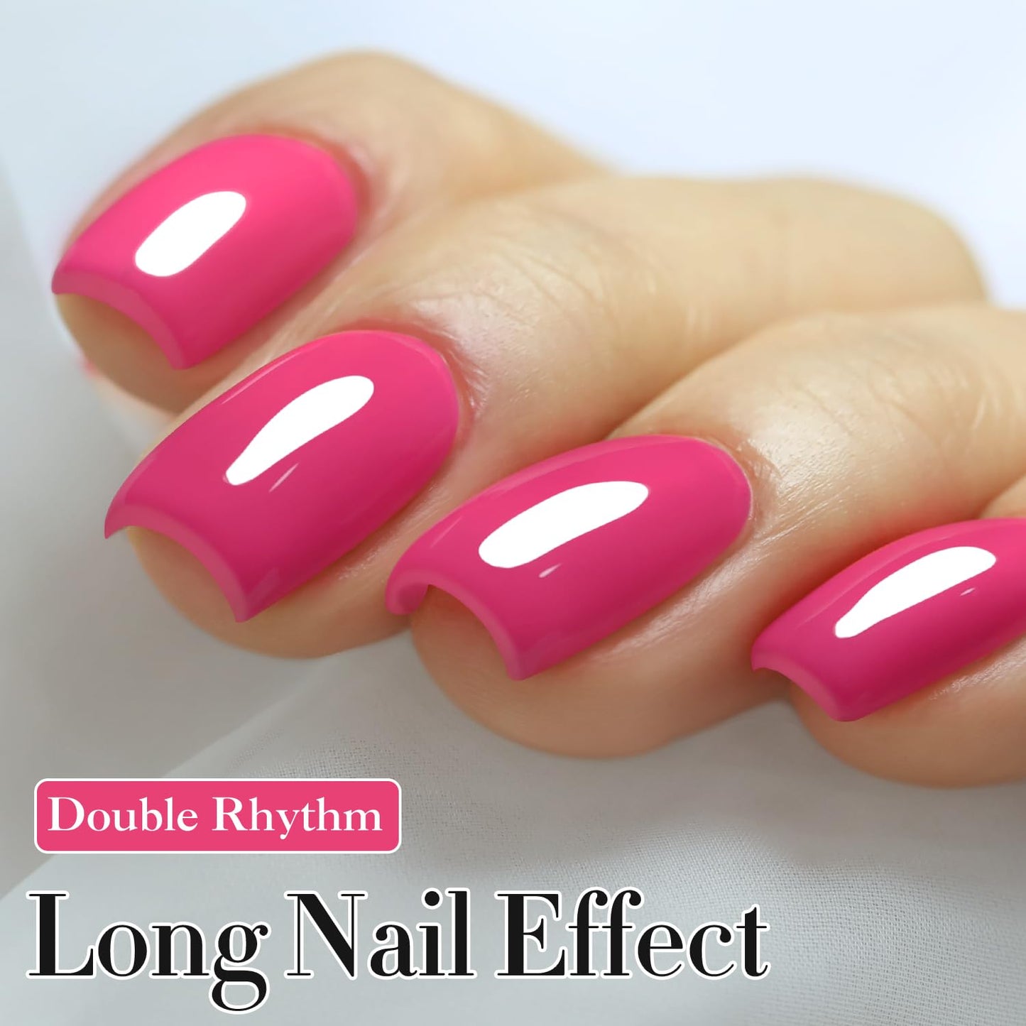 Double Rhythm Translucent Gel Polish Sheer Neutral Natural Light Milky Same Color Same Bottle 15ML Jelly UV Nail Polish Nail Art DIY at Home (Pink Purple-A1471)