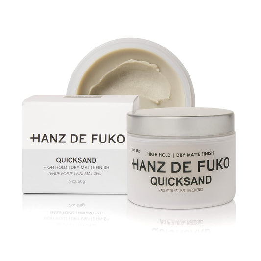 Hanz de Fuko Quicksand – Premium Men’s Hair Styling Wax & Dry Shampoo for a High Hold, Ultra Matte Finish – Ideal Texture Product for Thin, Thick and All Hair Types – 2 oz, Travel Size