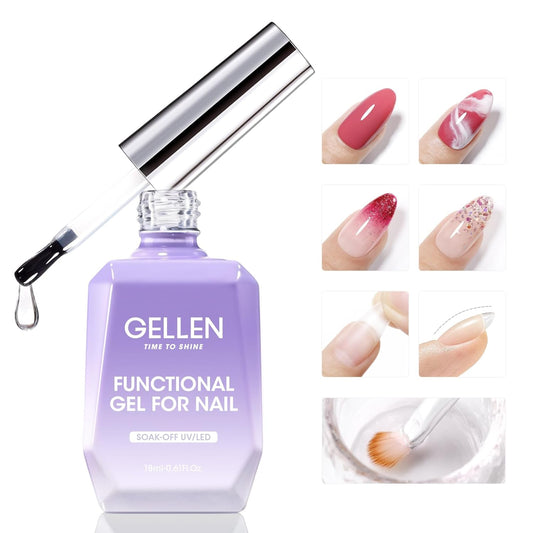 Gellen 7 in 1 Multifunctional Blending Gel in a Bottle - Blooming Gel, Nail Glue, Nail Strengthener, Home Salon DIY Manicure for Women Girls | alldaygood beauty