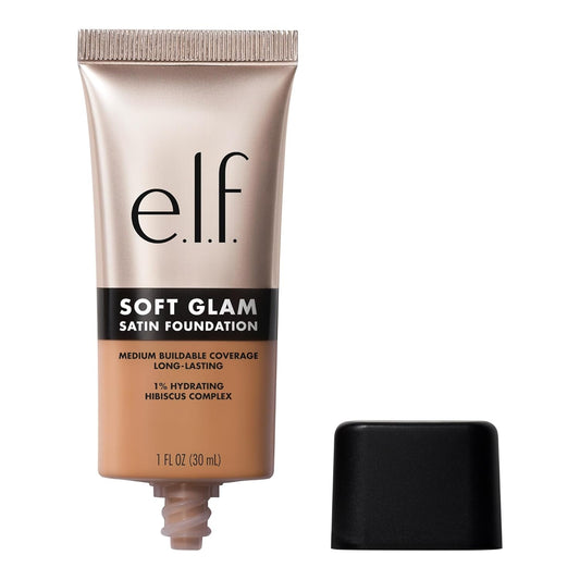 e.l.f. Soft Glam Foundation, Medium Coverage, Long-Lasting & Buildable Foundation For A Smooth, Satin Finish, Vegan & Cruelty-Free, 41 Tan Neutral | alldaygood beauty