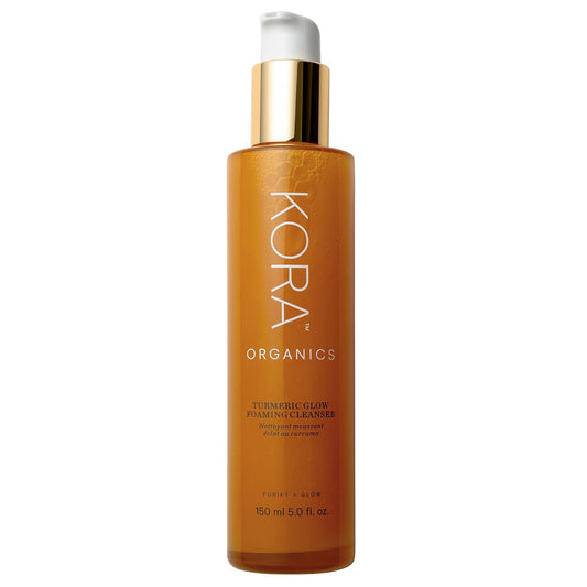 KORA Organics Turmeric Glow Foaming Cleanser, Cleanse & Nourish, Certified Organic, Cruelty Free, 5.07 oz - Face Cleanser | alldaygood beauty