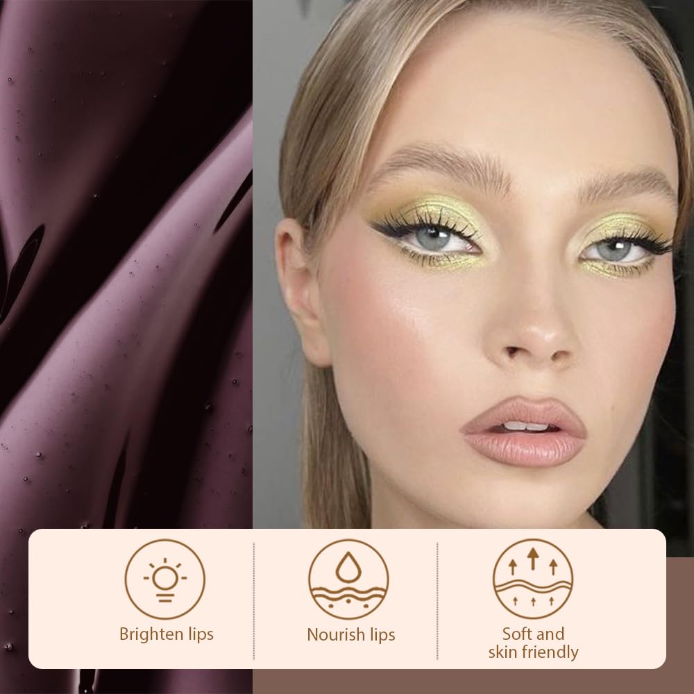 2Pcs Matte Liquid Lip Stain Peel Off Lip liner Tattoo, Matte Peel Off Lip Stain, Long Lasting Waterproof Lipstick Lip Gloss Stain, Transfer-proof for All Skin Types (0.24 fl oz-04#+05#)