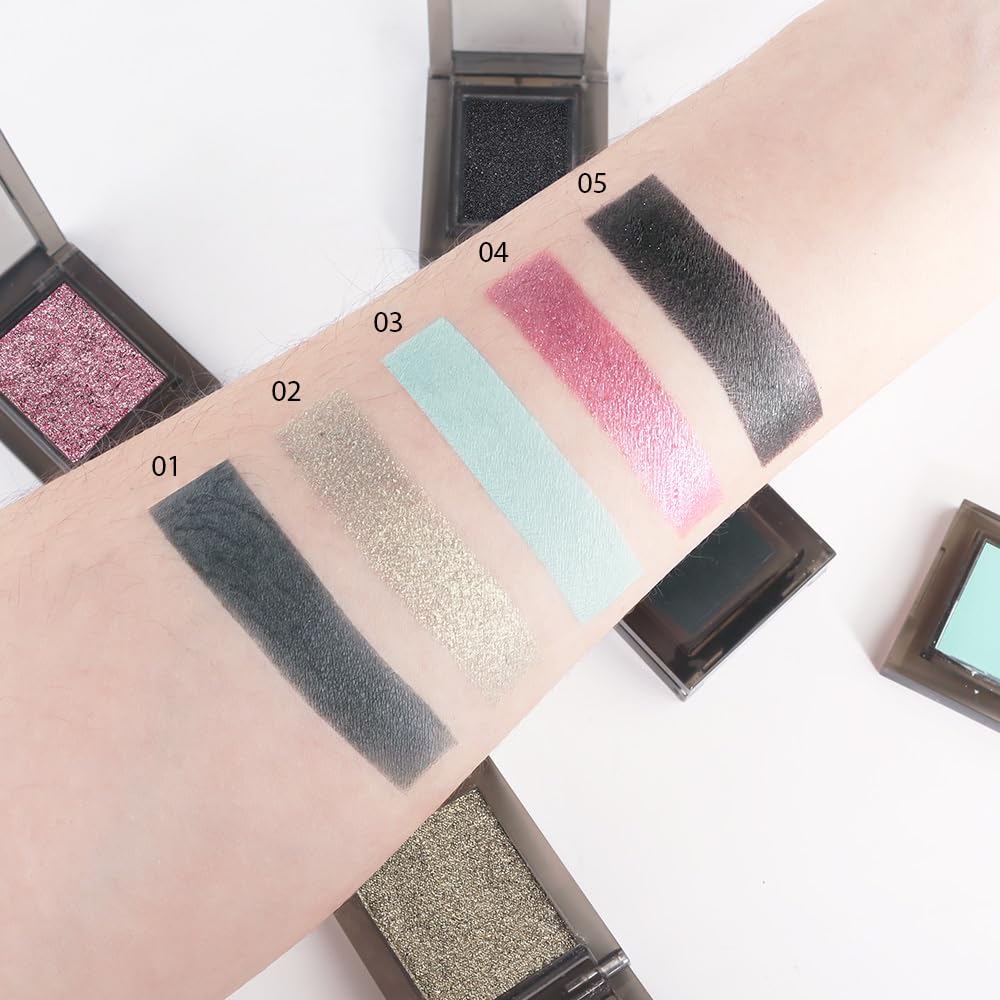 Single Nude Green Matte Eyeshadow,Monochrome Eye Shadow,Apply Makeup Easily,Matte Pressed Powder Single Eyeshadow,24 Hour Eye Makeup Longwear Waterproof