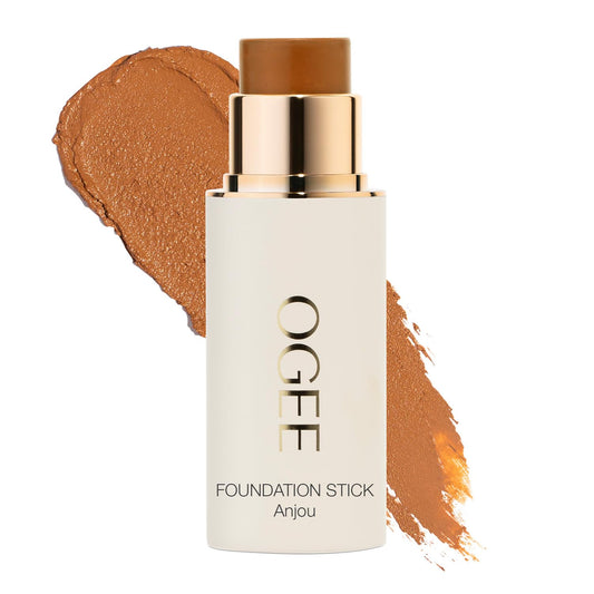 Ogee Sculpted Complexion Foundation Stick (Anjou 11.5N - Deep Beige, Golden Undertones) Full Coverage Foundation Makeup - Instantly Balance & Even Complexion - 70% Organic Ingredients | alldaygood beauty