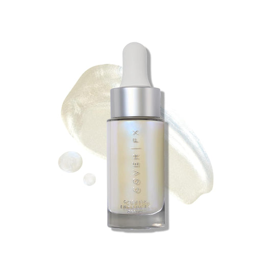 COVER FX Custom Enhancer Drops - Halo: Iridescent Finish - 15mL - Radiant Glow - Liquid Highlighter | alldaygood beauty