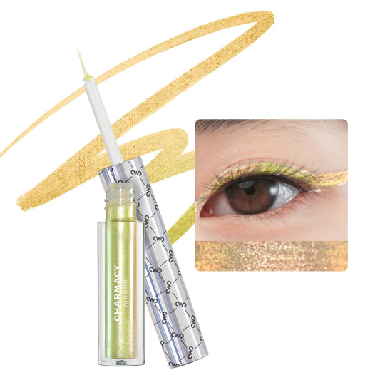 CHARMACY Chameleon Liquid Glitter Eyeliner - Highly Pigmented, Metallic MultiColor Shifting, Waterproof, Ultra-Fine Tip, Longwearing, Smudge-proof (#302) | alldaygood beauty