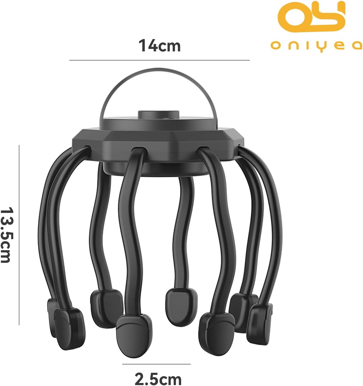 Electric Scalp Massager, Head Massager Scalp Stress Relax, Kneading Hair Massage with 3 Modes, 360 Degree Hair Massager, Cordless Portable Head Scratcher for Stress Relax