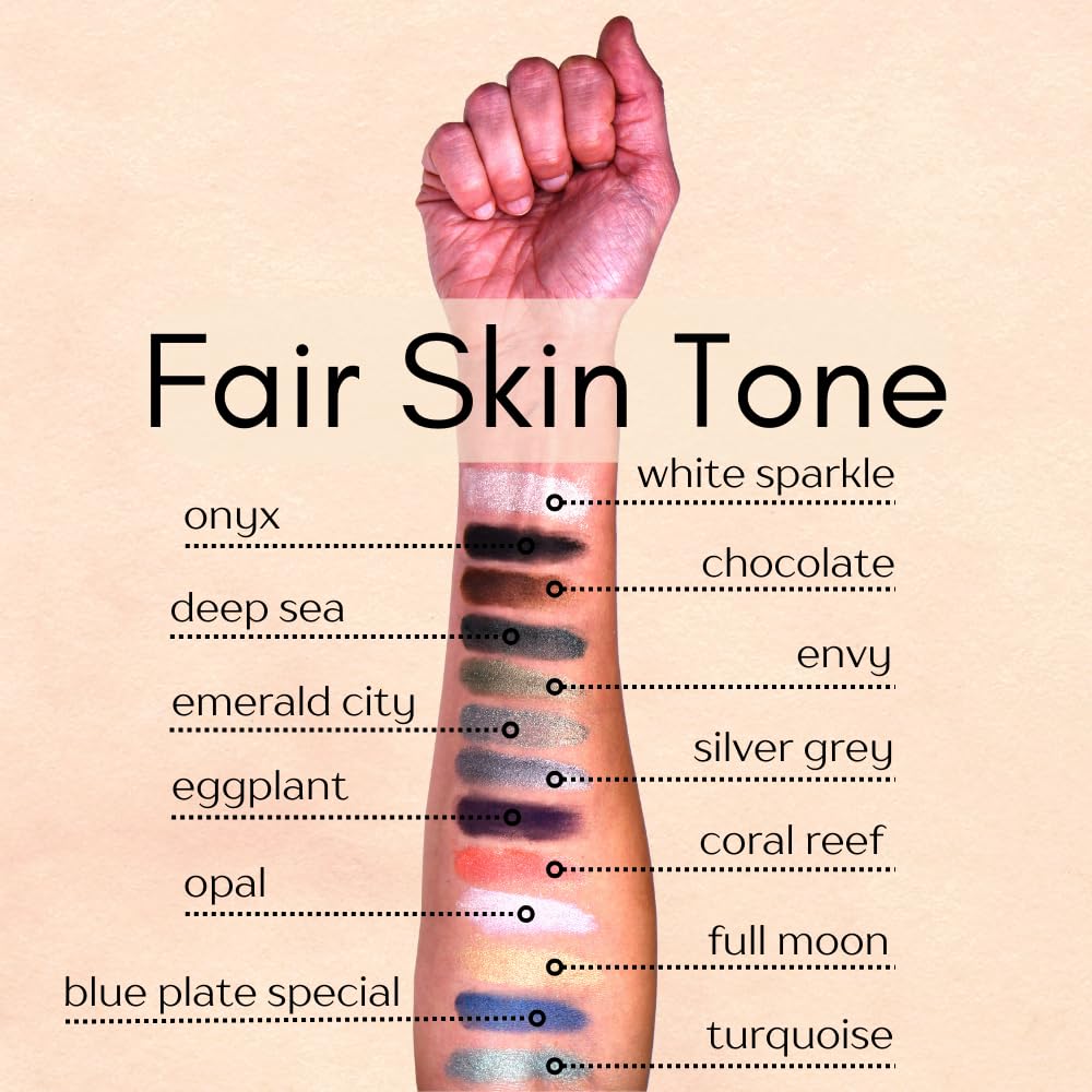 Full Moon Nude Beige Gold Shimmer Glam Single Loose Powder Eyeshadow; Vegan, Talc & Paraben Free