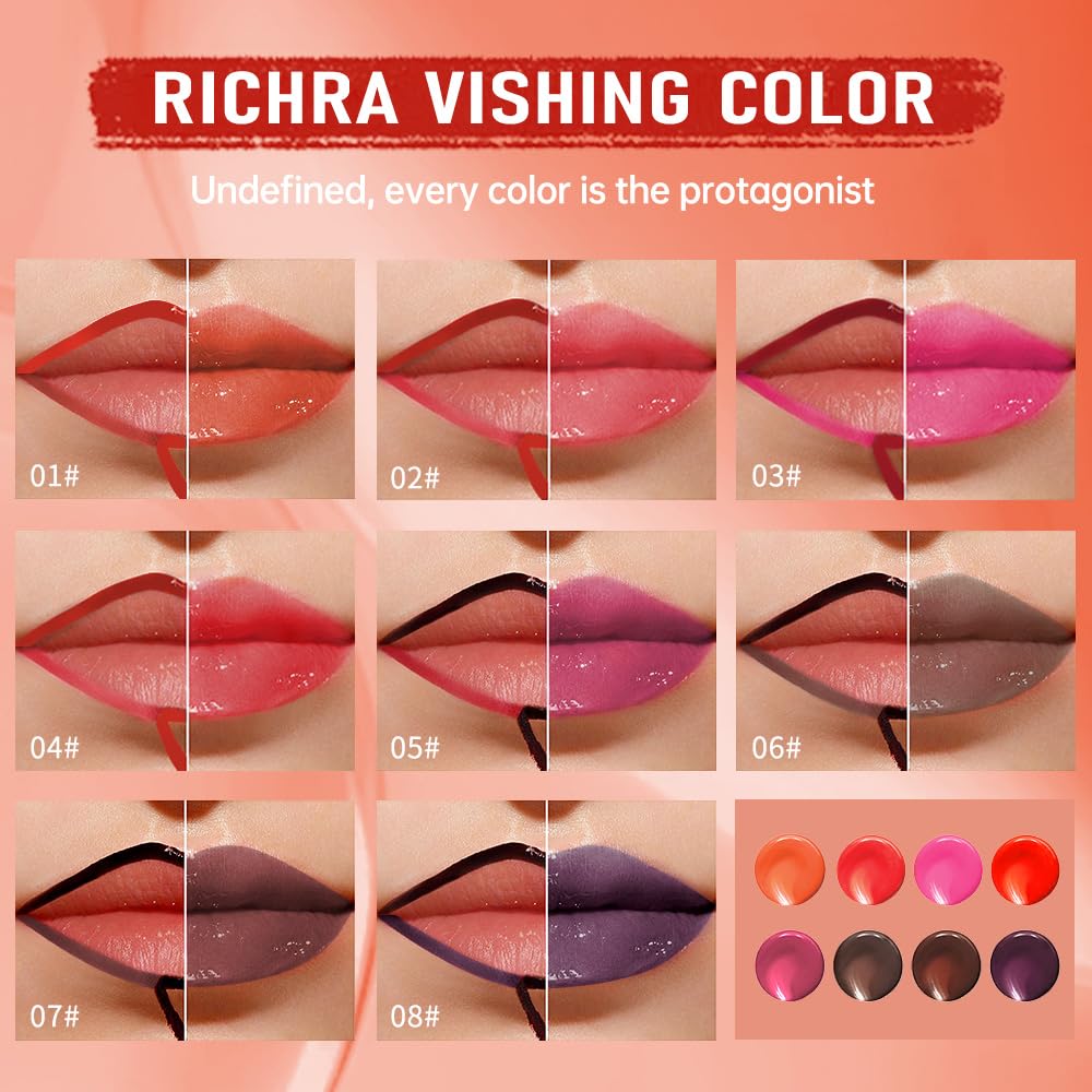 Coral Orange Peel Off Lip Gloss Masque,Lip Stain Peel Off Tattoo-Peel Off Lip Tint and Lip Oil 2-in-1 Long Lasting Waterproof Transfer-proof Lip Mask Lip Gloss Peel Off Lip Liner,for All SkinType 01#