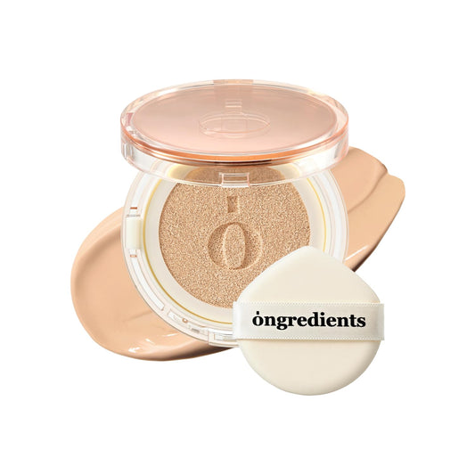 Skin Barrier Glow Cover Cushion, All-day Coverage, Glow Finish, Lightweight, Skincare-Like Texture, Non-cakey Makeup, Korean Cushion Foundation (#23W Sunlight, 0.15 oz) | alldaygood beauty