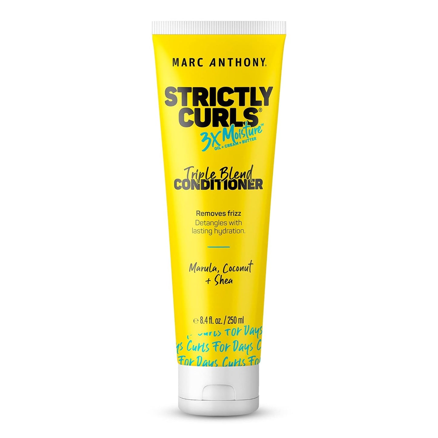 Marc Anthony Curly Hair Conditioner, Strictly Curls - 3x Moisture For Curl Defining & Enhancing - Shea Butter, Marula Oil, Aloe Vera & Coconut Cream - Sulfate Free & Color Safe For Dry Damaged Hair