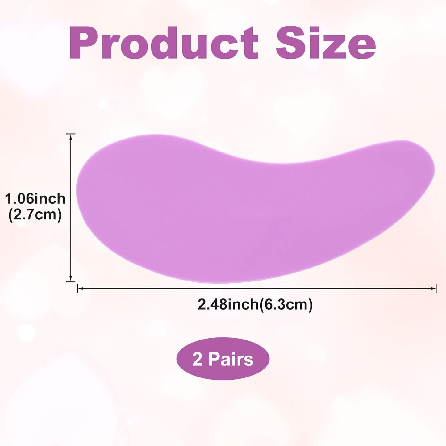 Under Eye Patches 2 Pairs, Silicone Reusable Eye Patches, Under Eye Mask for Skin Care Effect to Reduce Wrinkles and Fine Lines (Purple)