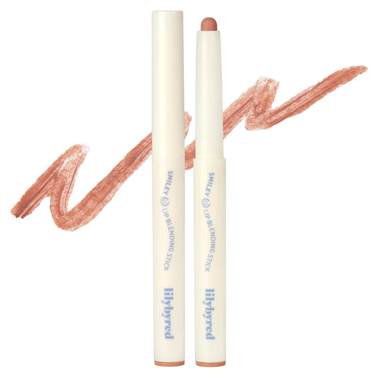 lilybyred Smiley Lip Blending Stick | Korean 3-in-1 Multi-Use Lip Liner, Smooth Creamy Texture, Long-Lasting Matte Finish, Soft Blur Effect, Precision Contour Pencil, 0.028 oz. (02 Laugh with Me)