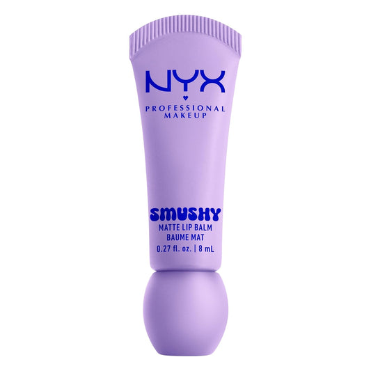 NYX PROFESSIONAL MAKEUP Smushy Matte Lip Balm, Tinted Lip Moisturizer with Soft, Matte Finish - Sugar Smush (Transparent)