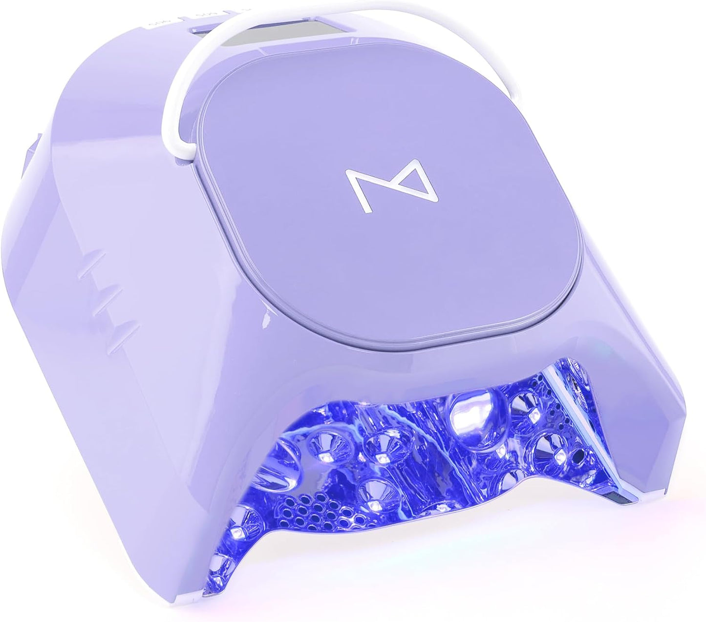 M - GlowPro Professional Hybrid 86W Wireless Rechargeable UV LED Nail Curing Lamp Cordless Nail Dryer for Gel Nails, Manicure, Pedicure (Purple)