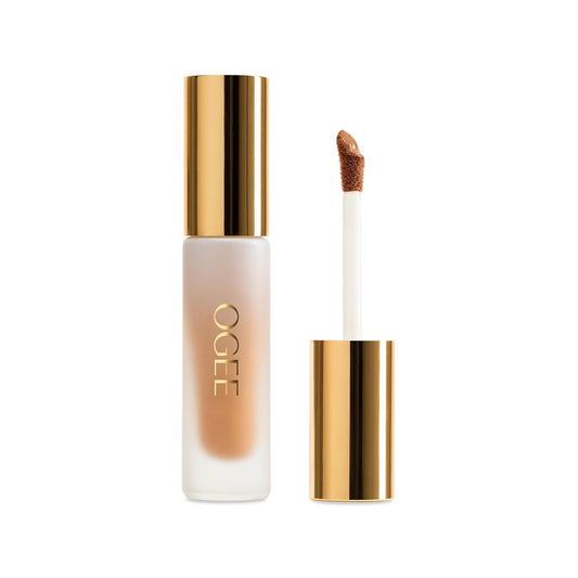 Ogee Complexion Perfecting Under Eye Concealer - Certified Organic Full Coverage Concealer - Buildable Coverage - GINGKO 5.00N - Medium Tan (Neutral Undertones) | alldaygood beauty