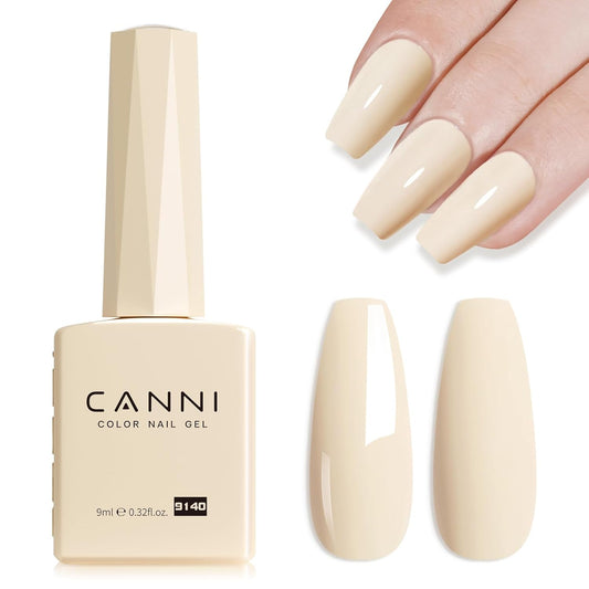 CANNI Nude Color Gel Polish, 1Pcs Albescent White Nude High Gloss Soak Off U V Gel Nail French Nail Manicure Salon DIY | alldaygood beauty