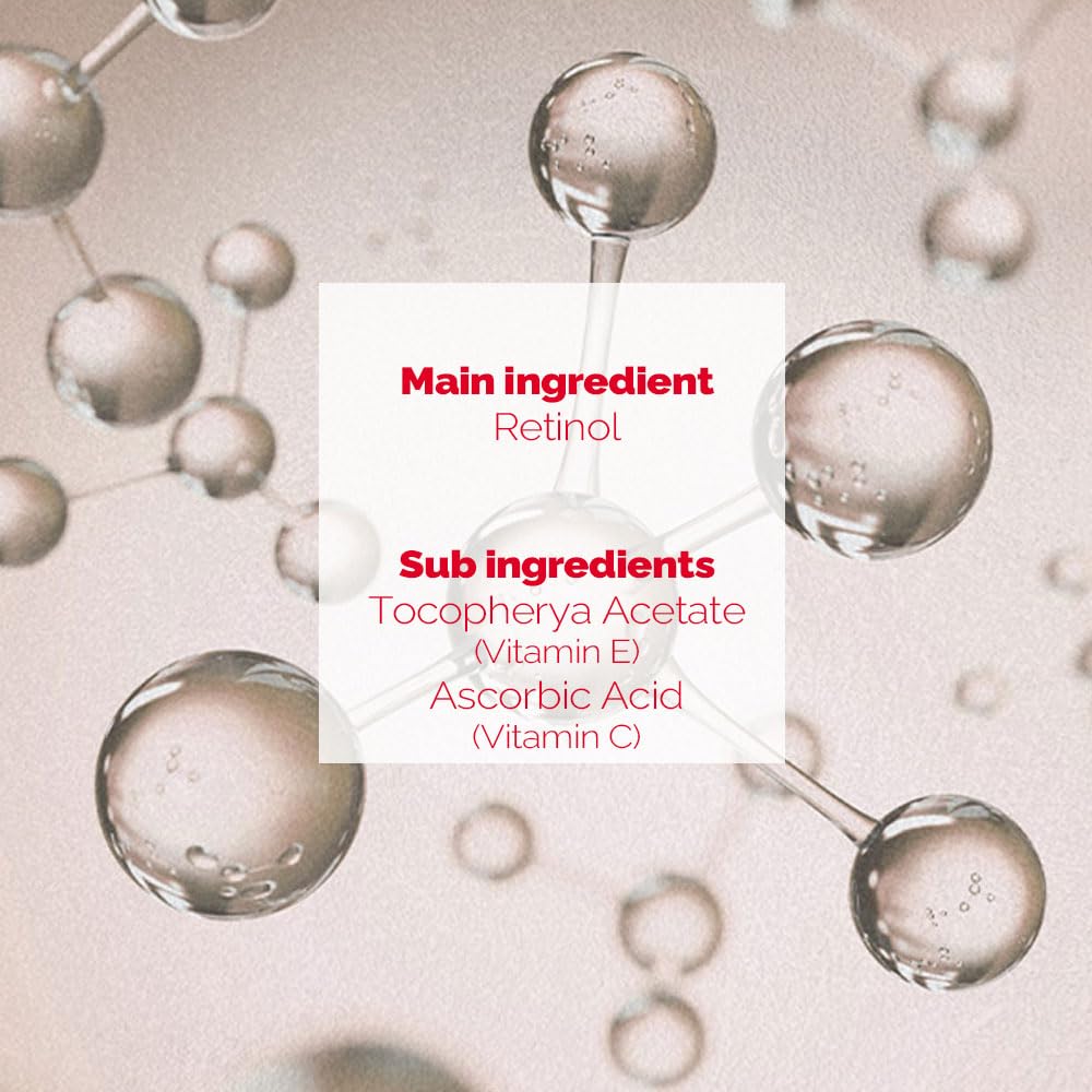 PS.PRETTYSKIN Roll On Eye Cream with Vitamin A and Stainless Steel ball Tip- Under Eye Roller Cream for Elasticity Wrinkles Puffiness Fine Lines-Korean eye cream 30ml/1.01fl.oz. (Retinol)