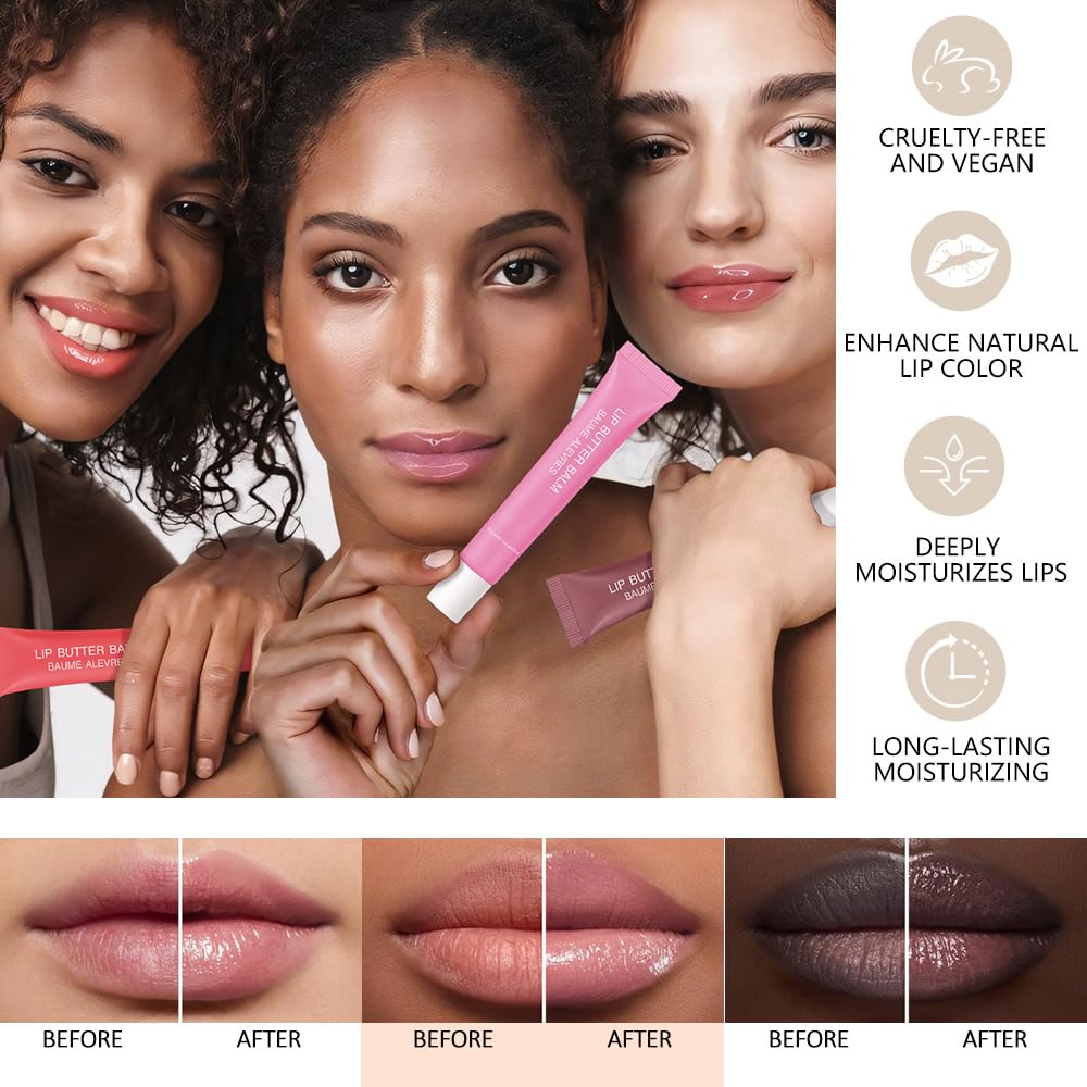 1Pcs Tinted Lip Balm Serum Makeup, Squeeze Hydrating Tint Lips Balms Serum Cosmetic, Women Care Glossy Nourishing Plumping Lip Stain Gloss Lipstick, Suitable for dry lips, Long-Lasting Color 05