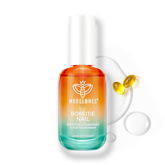 modelones Nail Dehydrator and Primer, 3-in-One Vitamin A+ E & Keratin Nourishing Prep for Nail Glue Acrylic & Gel Nails | alldaygood beauty