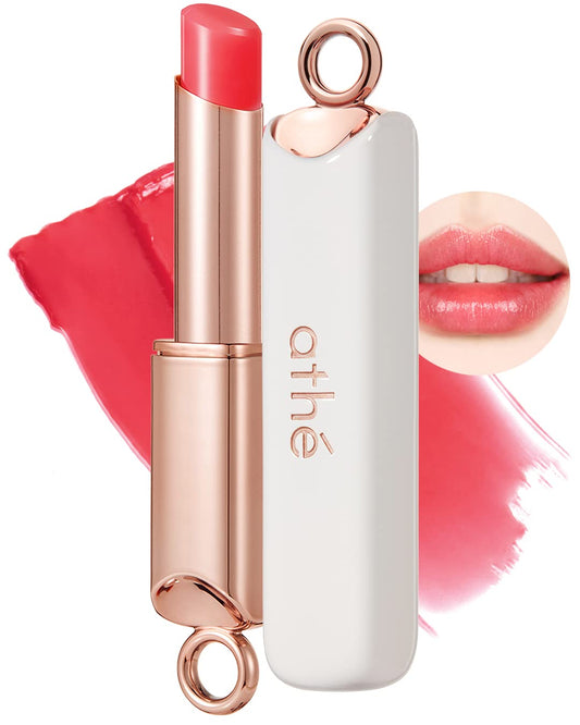 ATHÉ Authentic Lip Balm 07 MERRILY (Tinted), Lightweight Wear & Plumping Lips without Stickiness, Moisturizing & Nourishing Plant-Based Vegan Chapstick for Dry, Petrolatum Free, Cruelty-Free