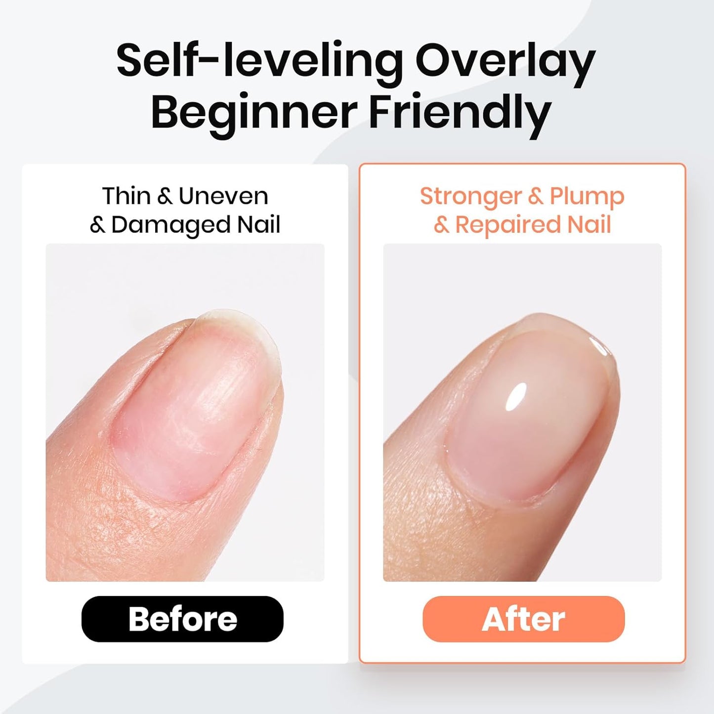 Beetles 15ml Rubber Base Builder Nail Gel - Clear Color Base for Nails Strengthening, Thickening and Sculpting, Soak Off UV LED Long Lasting for Weak and Damaged Nails