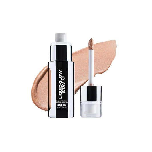Sacheu Liquid Glow STAY-N Liquid Highlighter & Illuminator Makeup — 30ml Long Lasting Luminous Glow Lightweight Dewy Finish, Glow Getter | alldaygood beauty